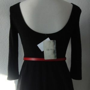 Sweet black ballet neck mini dress / tunic NWT